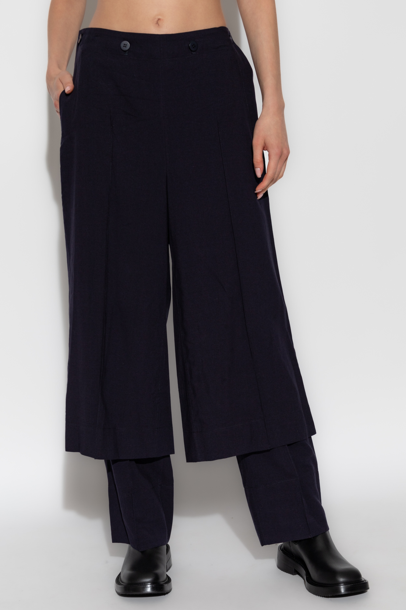 Issey Miyake Pants with stitching on the legs | Women's